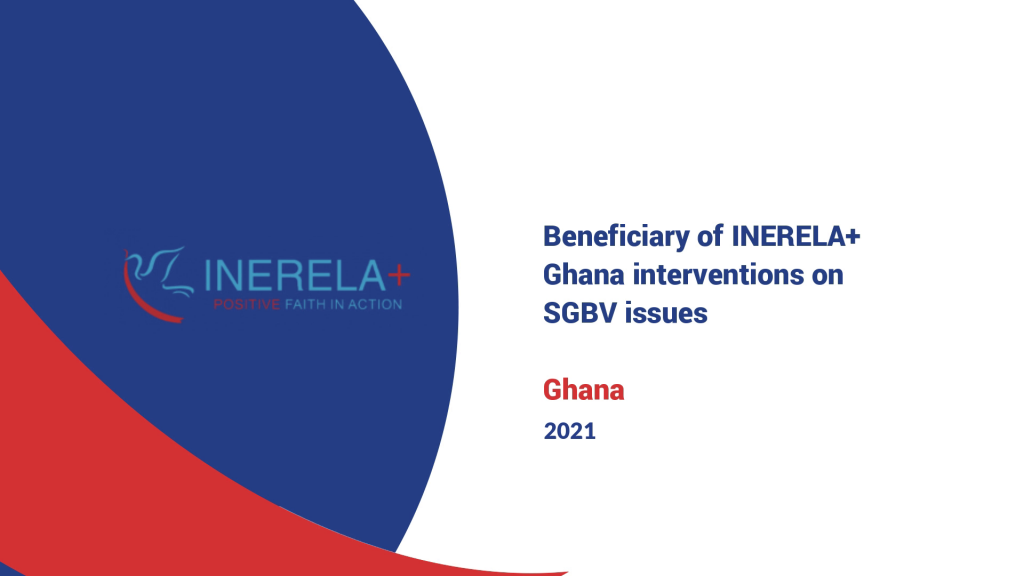 Beneficiary of INERELA+ Ghana interventions on SGBV issues.